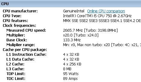 CPU information